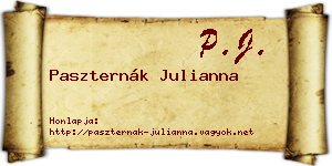 Paszternák Julianna névjegykártya