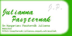 julianna paszternak business card